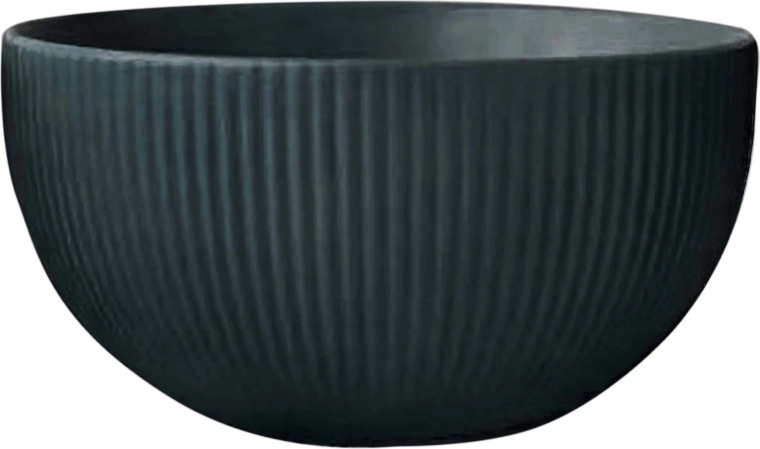 keramička zdjela KITCHISIMO 710 ml, rebrasta, tamnozelena