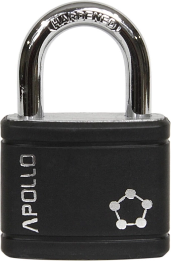 Lokot APOLLO 40 mm, crni, 3 ključa