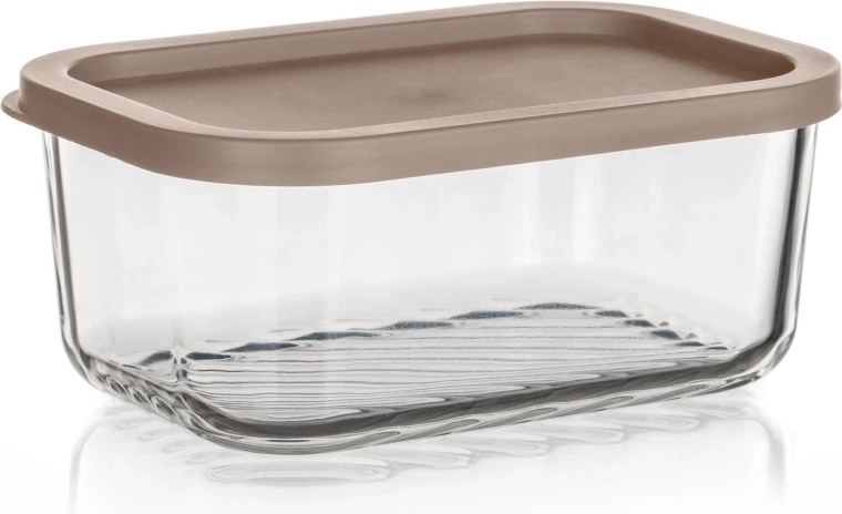 Staklenka Wave 0,7 l s plastičnim poklopcem latte