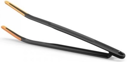Kuhinjske kliješta 29 cm silikonske crno/narančaste