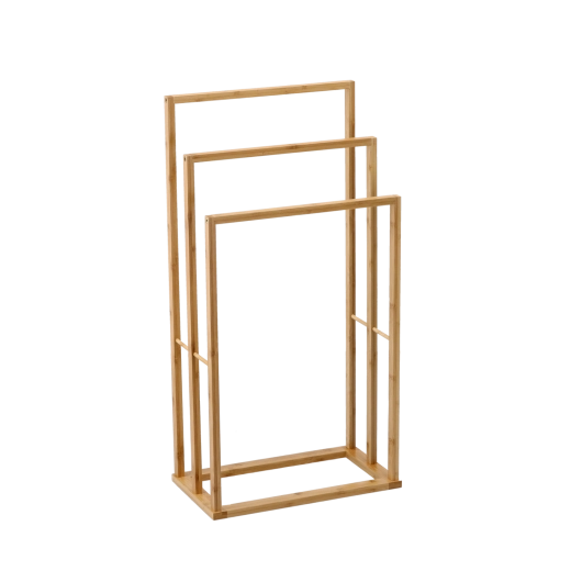 Bambusov stalak za ručnike s 3 razine 42 × 24 × 82 cm