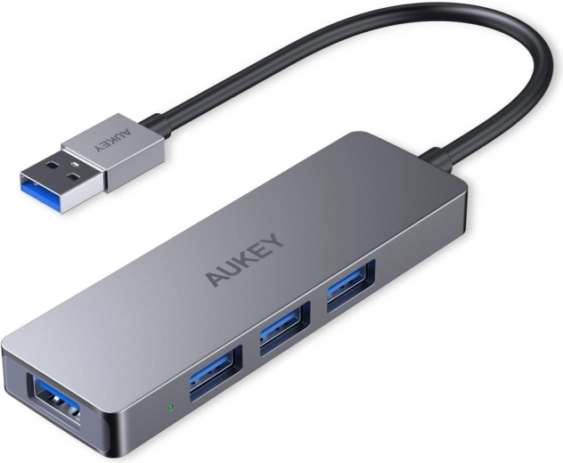 AUKEY ultra tanak aluminijski USB čvorište 4× USB 3.0 (5 Gb/s)
