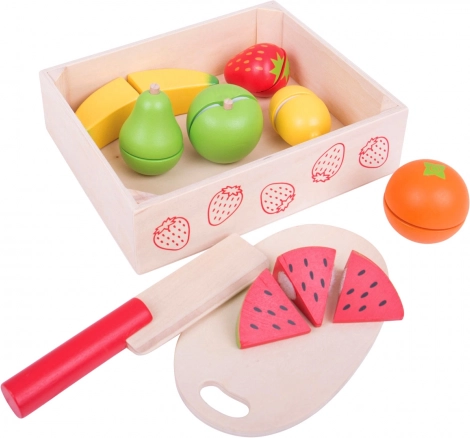 BIGJIGS TOYS drveni set za rezanje voća u kutiji