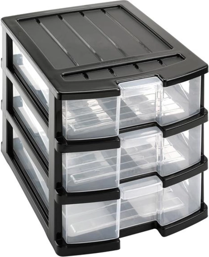 Plastična polica s tri ladice 34 × 25 × 23,5 cm