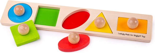 Drvena umetna slagalica oblici Bigjigs Baby