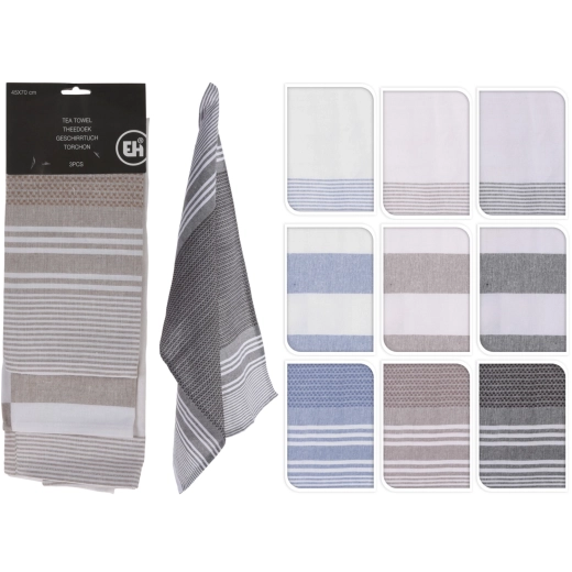 Set pamučnih kuhinjskih krpa 45 × 70 cm, 3 kom, mix boja