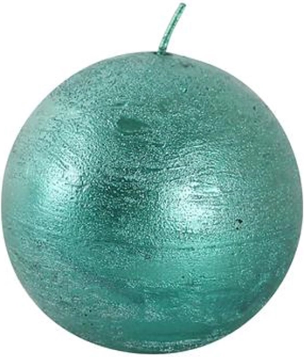 Rustikalna okrugla svijeća 8 cm – zelena Provence