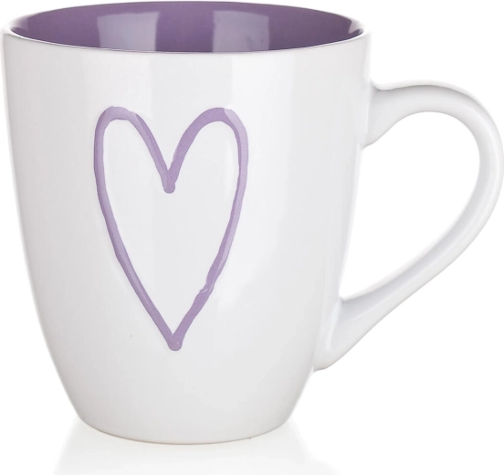 Keramička šalica Hearts 550 ml – mix boja