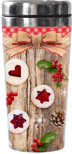 Termo šalica TORO 450 ml s motivom linzerskih kolačića