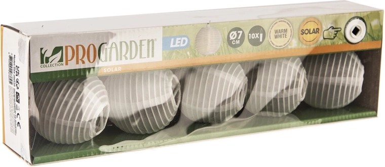 Solarni LED lampionski lanac bijeli 10 kom 4 m