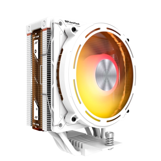 Aktivni CPU hladnjak DarkFlash E400 bijeli s LED zaslonom i ARGB