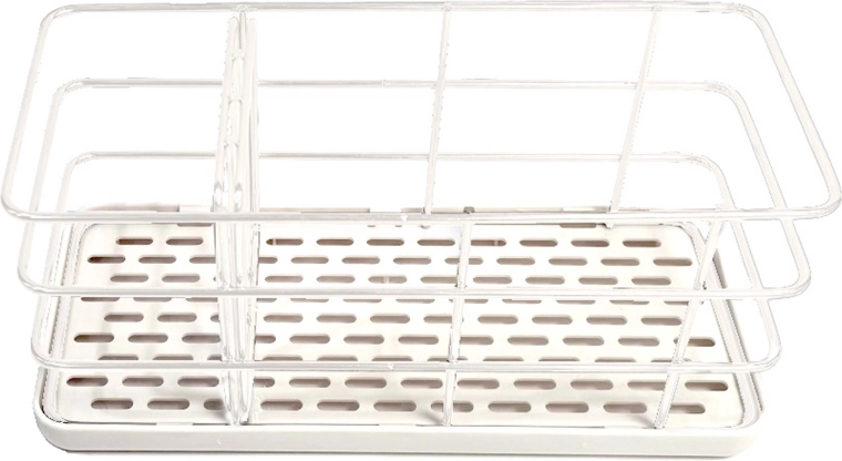 Metalni žičani stalak za posuđe, bijeli 20 × 8,5 × 10 cm