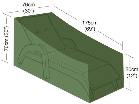 Zaštitna cerada za ležaljku za plažu, zelena, PE 90 g/m²