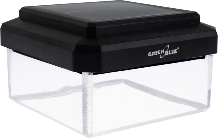 Solarna LED kapa za stup 80 × 80 mm, toplo bijela 3200 K – GreenBlue