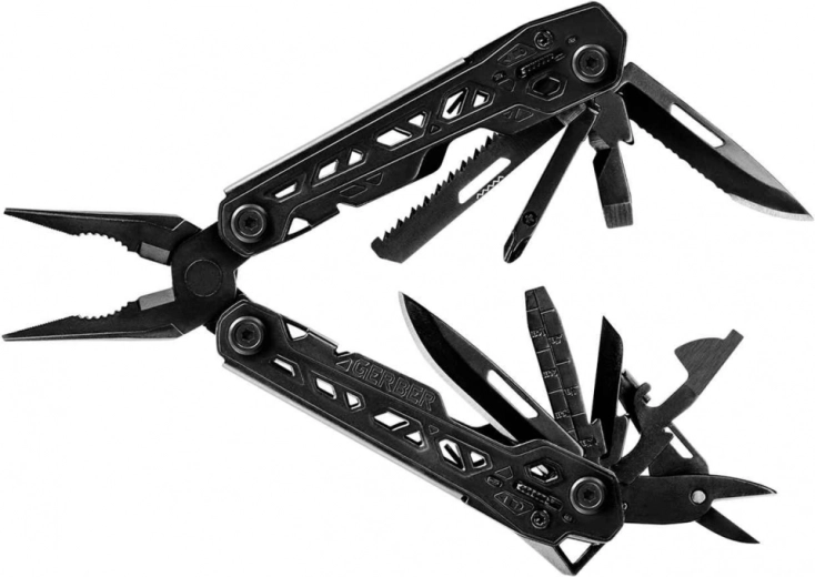 Multitool Gerber Truss Black – crni multifunkcijski alat s 17 funkcija i futrolom