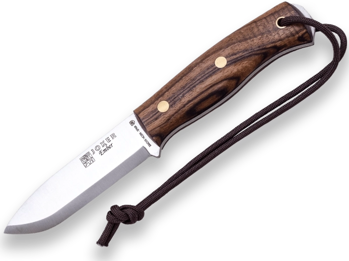 Joker Ember outdoor nož 10,5 cm s orahovom drškom i kožnom futrolom