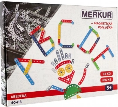 Merkurova abeceda s magnetskom podlogom – 616 dijelova