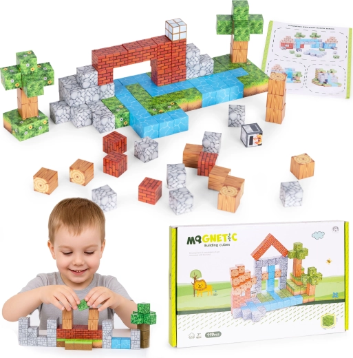 Magnetske građevne kocke za djecu 119 dijelova