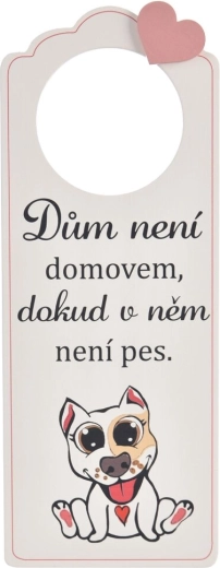 Drvena viseća oznaka za vrata Dog Home