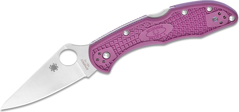Spyderco Delica 4 Flat Ground ljubičasti preklopni džepni nož