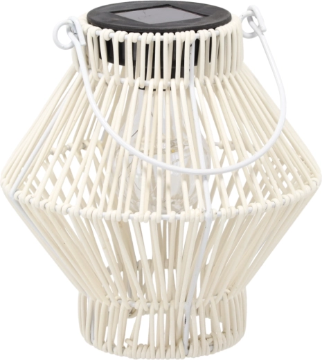 Bijeli solarni lampion 19 cm s LED
