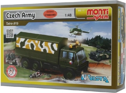 Konstrukcijski set Monti System MS 11 Češka vojska Tatra 815 1:48 u kutiji 22x15x6 cm