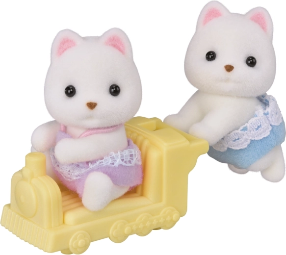 Sylvanian Families pomeranski blizanci s vlakićem