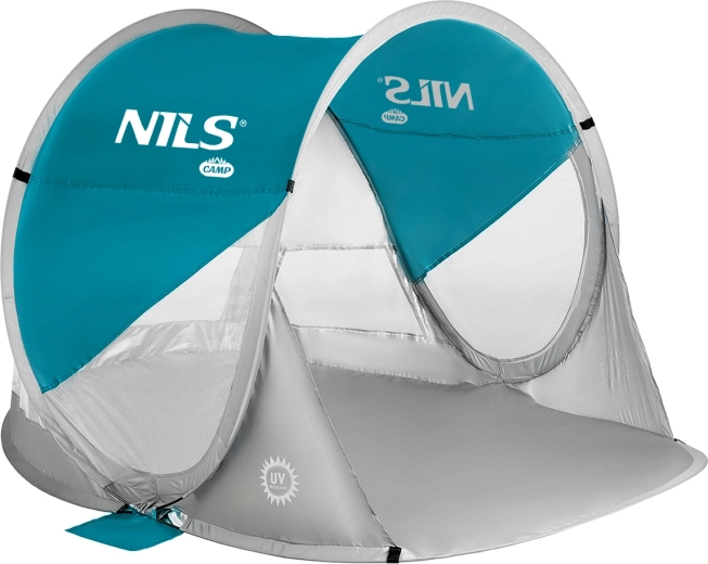 Samorazvijajući plažni šator NILS Camp plavozeleni