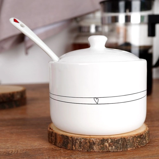 Praktično posluživanje s poklopcem i žličicom