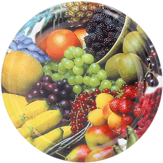 Set metalnih poklopaca Twist-off 82 mm s voćnim dekorom, 10 kom