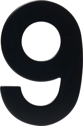 Kućni broj 9, 95 mm, nehrđajući čelik, crna mat