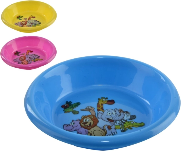 Dječja plastična zdjelica od UH plastike s dekorom, okrugla 15 cm (mix)