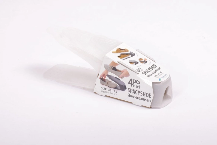 Set organizatora za cipele Spacyshoe 4 kom, prozirni (veličina 38–45)
