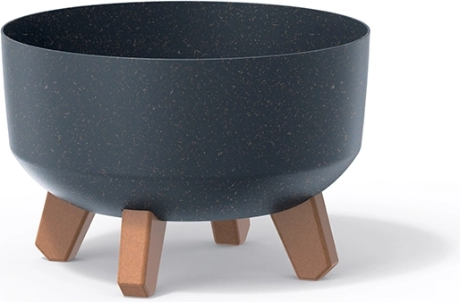 Vaza Gracia Low Eco Wood 23,5 cm – antracit