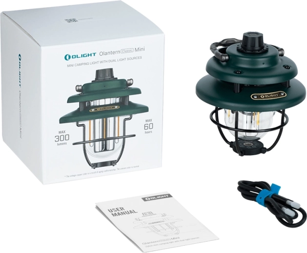 Olight Olantern Classic Mini prijenosna kamperska svjetiljka Forest Green, punjiva