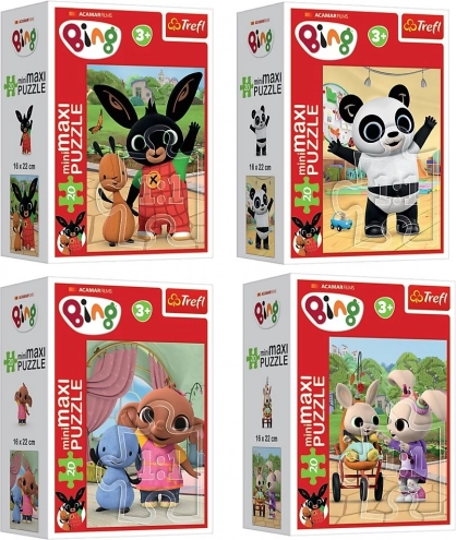 Puzzle mini maxi 20 dijelova BING – prijatelji, 4 motiva