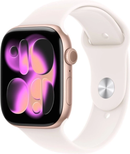 Apple Watch Series 11 GPS + Cellular 42 mm ružičasto zlatni aluminij sa sportskim remenom M/L u nježno ružičastoj