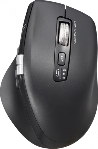 Ergonomski bežični miš s punjivom baterijom i dvostrukom povezivošću 2× Bluetooth + USB 2,4 GHz SPIN