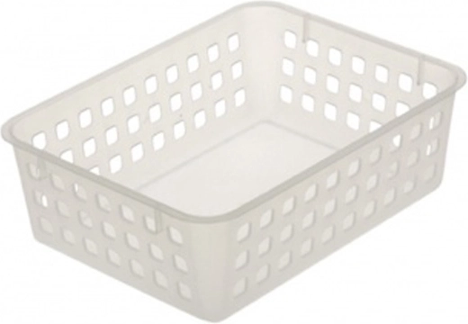 Plastična mini košarica, prozirna, 18,3 × 14 × 6,2 cm