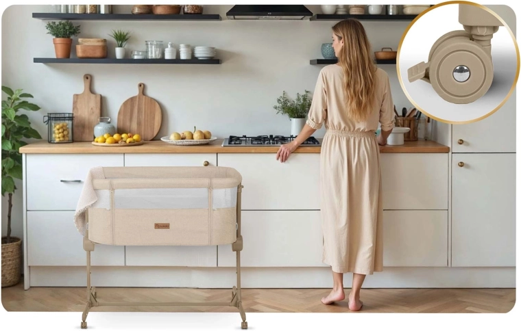 Mobilan i stabilan zahvaljujući 4 kotačića s kočnicama