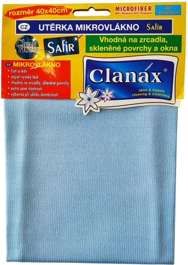 Mikrovlaknena krpa za staklo SAFÍR 40 × 40 cm, 290 g/m²