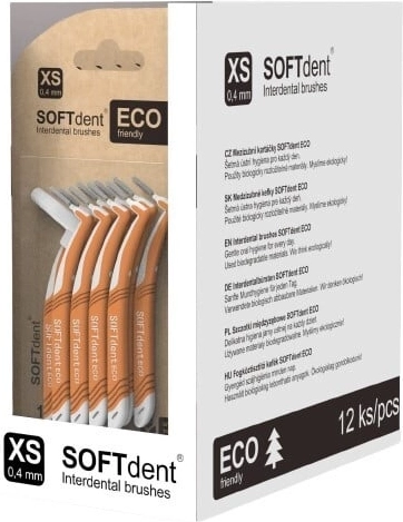 Softdent Eco međuzubne četkice 0,4 mm XS zakrivljene