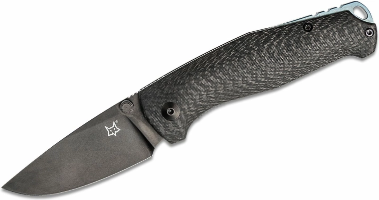 Džepni nož FOX Knives TUR, karbonska vlakna, crni – 7,6 cm
