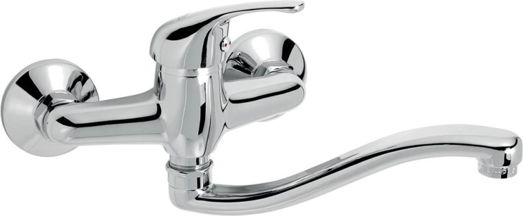 Zidna kuhinjska miješalica TITANIA IRIS, krom, izljev 250 mm