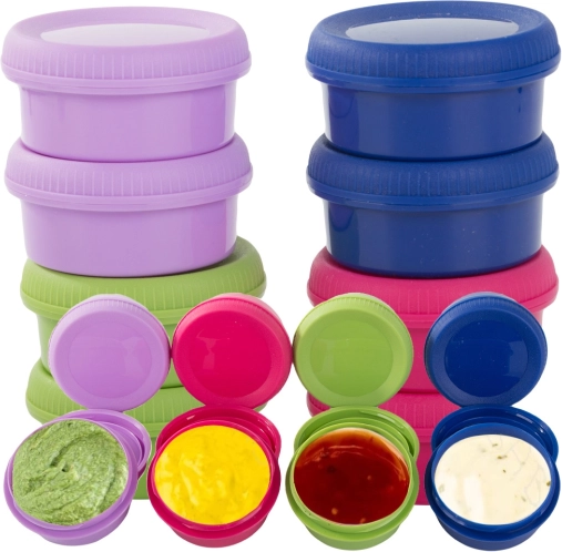 šarene posudice za umake i dipove 80 ml – set od 8 kom s poklopcem