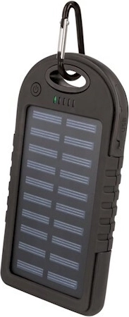 Setty solarna power banka 5000 mAh, crna, IP66 s LED