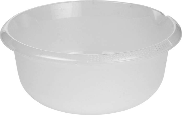 Transparentna okrugla zdjela s izljevkom 36 cm, 9 l