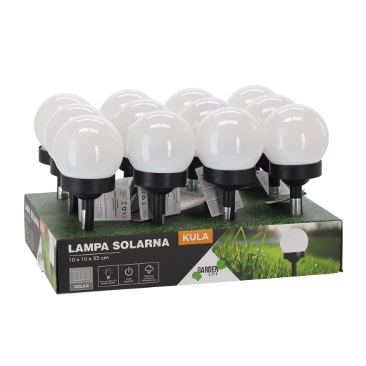 Solarna vrtna lampa kugla 10 × 10 × 33 cm