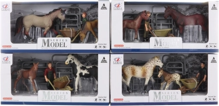 Set konjića s farmerom i dodacima (2 figurice)