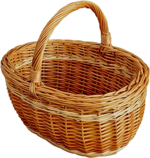 Manja košara za voće od lakiranog pruća 32 × 28 × 25 cm